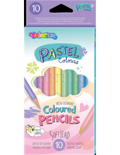 Цветни моливи Colorino пастелни цветове 10 цвята 