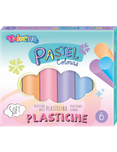 Пластилин Colorino 6 пастелни цвята