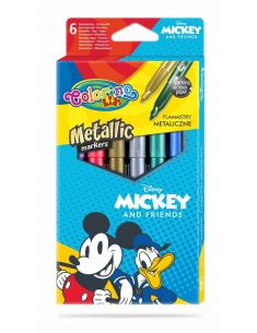 Флумастери 6 металик цвята Mickey & Friends Colorino Disney 