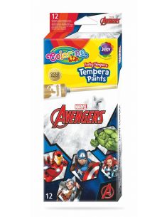 Темперни бои The Avengers 12 цвята в бурканчета Colorino 