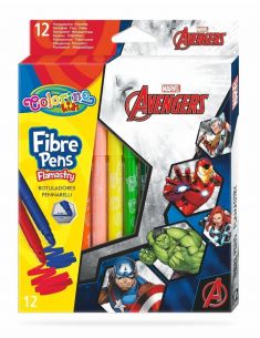 Флумастери 12 цвята The Avengers Colorino Disney