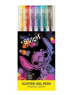 Брокатни флумастери 6 цв. STITCH Black