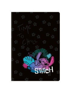 Тетрадка A5 32 листа ред STITCH Black Time to Chill