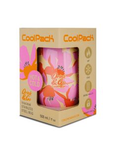 Чаша за кафе Coolpack - MISS 500 ml - FLORES ROSA