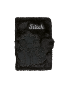 Пухкава тетрадка A5 – Stitch Fluffy BLACK