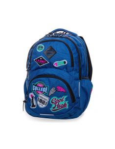 Ученическа раница COOLPACK - DART L - BADGES BLUE