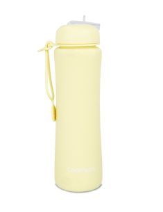 Сгъваема силиконова бутилка COOLPACK - PUMP - Powder yellow