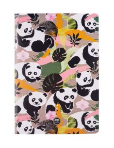 Тетрадка А5 Coolpack мека корица PP 32л. квадратчета Panda Gang
