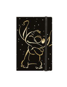 Тетрадка с ластик A5 - 80 л ред - STITCH GOLD - 3