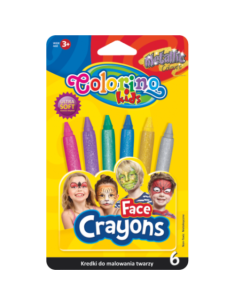 Пастели за лице 6 металик цвята Colorino 