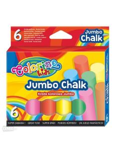 Цветни тебешири 6 цвята Jumbo Colorino