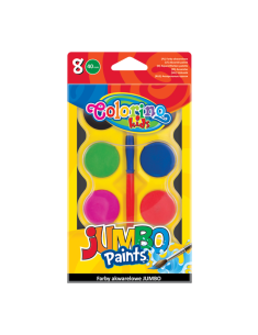 Акварелни бои 8 цвята Jumbo