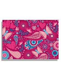 Блок за рисуване №4 Rainbow - Pink Flowers, 190 g, 10 листа