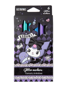 Брокатни флумастери 6 цвята Colorino Kuromi