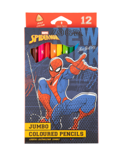 Цветни моливи Colorino Jumbo 12 цвята Spiderman