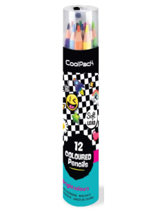 Цветни моливи 12 цв. метален тубус Coolpack Kids