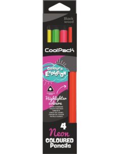 Jumbo Neon цветни моливи 4 цв. COOLPACK Teens