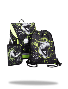 Ученическа раница с аксесоари Coolpack - Primo Ultra Base - DINOPARK