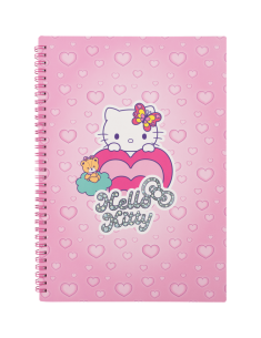 Тетрадка А4 със спирала PP 100 листа Hello Kitty Pastel_2
