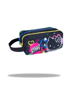 Ученически несесер с три ципа COOLPACK - PRIMUS - Hello Kitty Neon Black